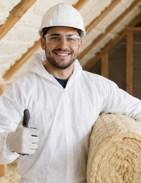 Attic insulation installation for a Los Angeles home