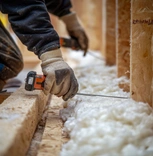 blown-in insulation installation in a Los Angeles attic