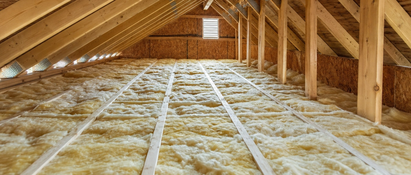 attic insulation installed in a Los Angeles home