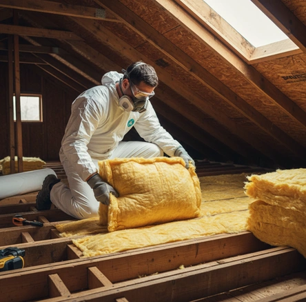attic insulation installation in a Los Angeles residence