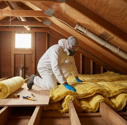 insulated attic space in a Los Angeles home
