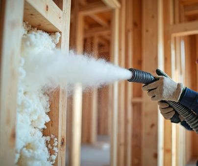blown-in attic insulation installation in a Los Angeles home