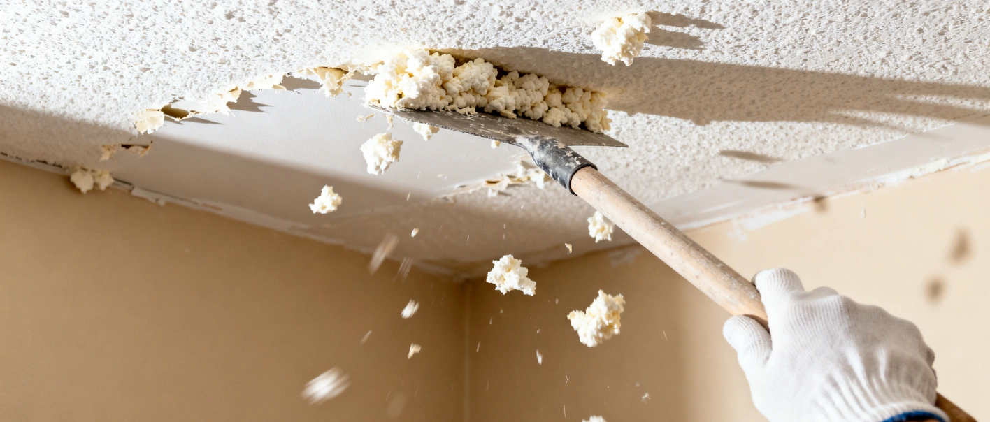 old insulation being removed from a Los Angeles home