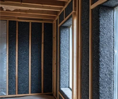 soundproofing insulation installed inside residential walls in Los Angeles