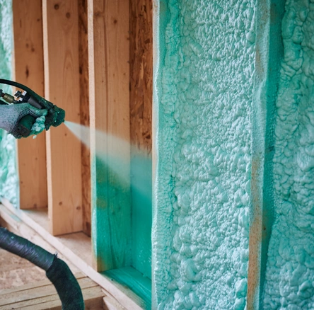 finished spray foam insulation coverage inside a Los Angeles home