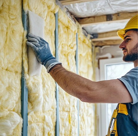 finished wall insulation installation in a Los Angeles home